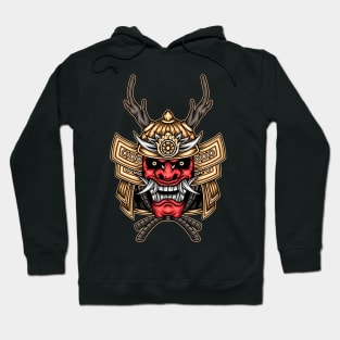 Japanese red samurai Hoodie